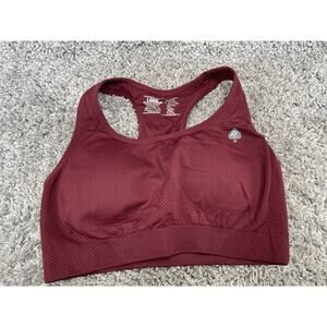 Women’s Racerback Sports Bra Zero Foxtrot Color Maroon Size Large Padded